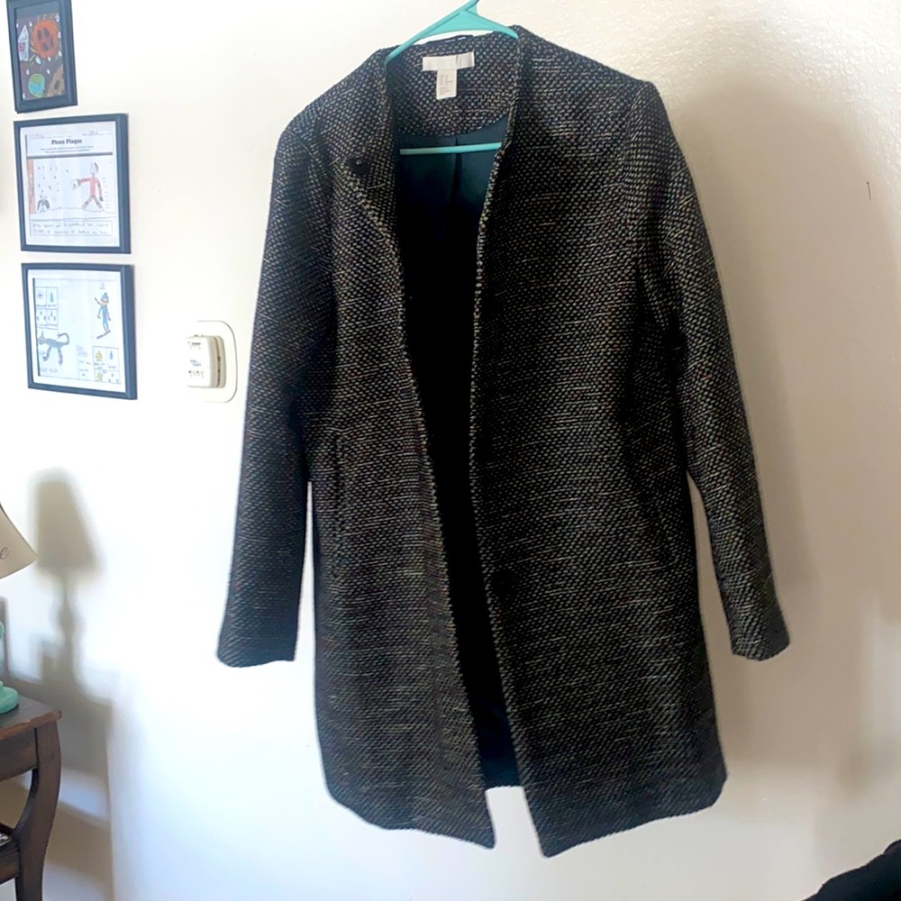 Green back ground Confetti Dressy Winter Coat Size 10  New